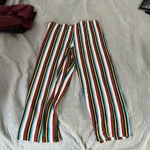 Urban Outfitters Capri Rainbow Striped Pants
